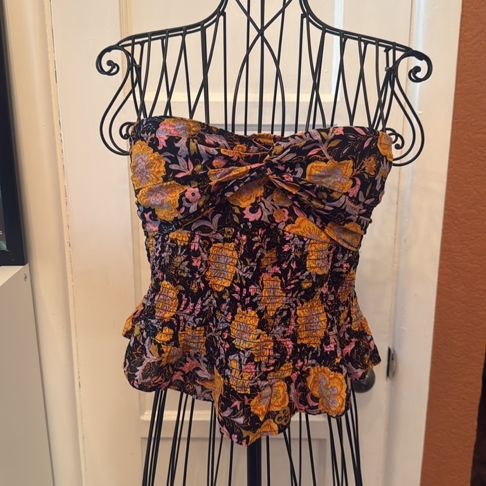 Free People One More Time Floral Tube Too-Sz S